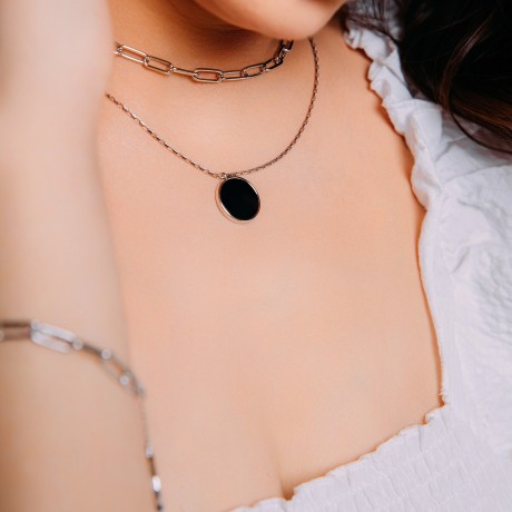 Колье Onyx B2003NM-N02.1 BW/S Fiore Luna