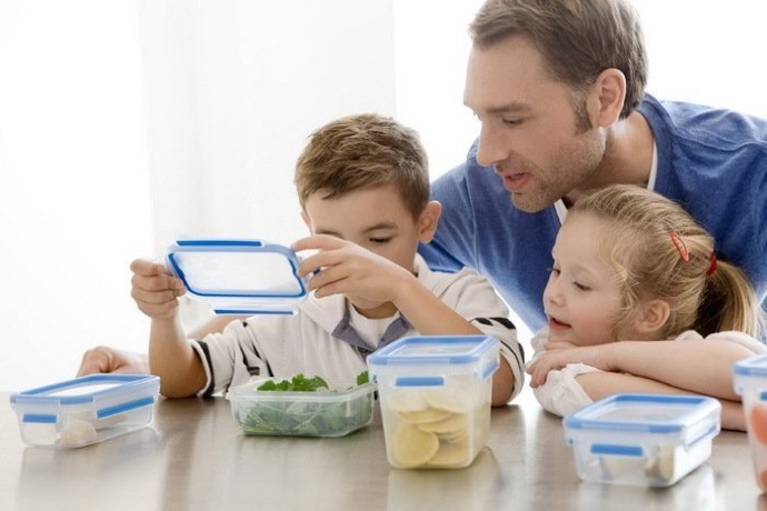 Контейнер пищевой, 1,2 л. Clip&Close EMSA, голубой