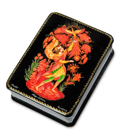 ШК-19/ 4-L Шкатулка в технике декупаж "Жар-птица" (10х8х3,5)