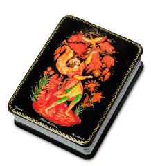 ШК-19/ 4-L Шкатулка в технике декупаж "Жар-птица" (10х8х3,5)