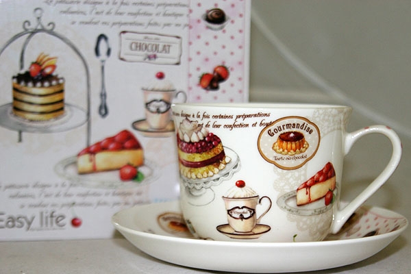 Чашка (0,4 л.) с блюдцем Сладкая вечеринка, R2S