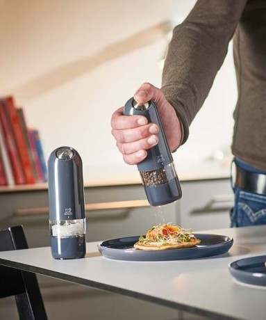 Набор мельниц для соли и перца, 17 см. черный кварц Alaska Duo Peugeot