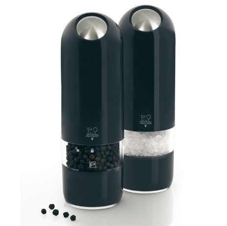 Набор мельниц для соли и перца, 17 см. черный кварц Alaska Duo Peugeot