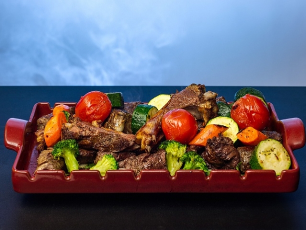 Барбекю гриль, 42х25 см. цвет гранат, Emile Henry