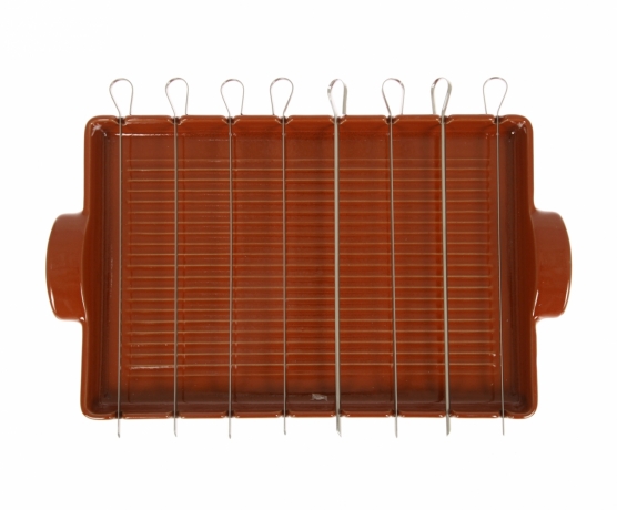 Барбекю гриль, 42х25 см. цвет гранат, Emile Henry