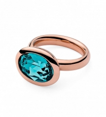 Кольцо Tivola Indicolite 17.2 мм 631464/17.2 BL/RG Qudo