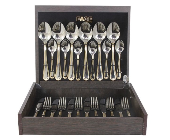 Набор столовых приборов Santorini Gold, 6 персон, 24 предмета Face