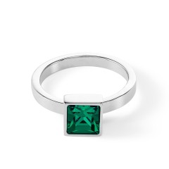 Кольцо Dark Green-Silver
