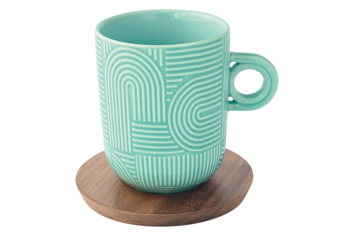 Набор из 2-х кружек Радуга, мятная и морская волна, 0,35 л. Easy Life