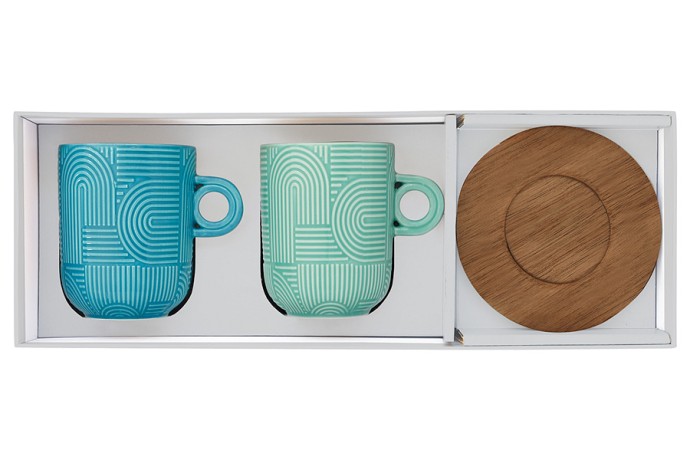 Набор из 2-х кружек Радуга, мятная и морская волна, 0,35 л. Easy Life