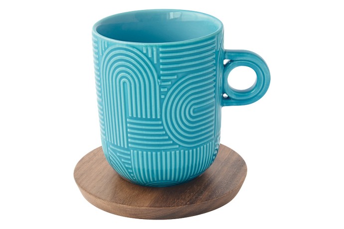 Набор из 2-х кружек Радуга, мятная и морская волна, 0,35 л. Easy Life