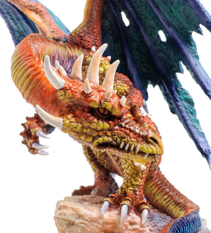 WS-267 Статуэтка "Дракон и воин - храбрость неуместна"