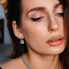 Серьги Crystal A2110SW-E04.1 BW/S Fiore Luna