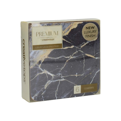 Набор 6 подставок "NAVY MARBLE", 10.5x10.5 см. CREATIVE TOPS