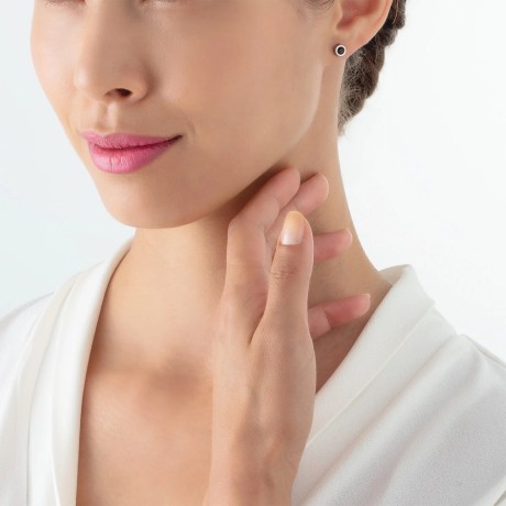 Пусеты Black-Silver 0227/21-1317 Coeur de Lion