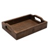 Поднос дубовый с ручками, 32х23х6 см. Uneca