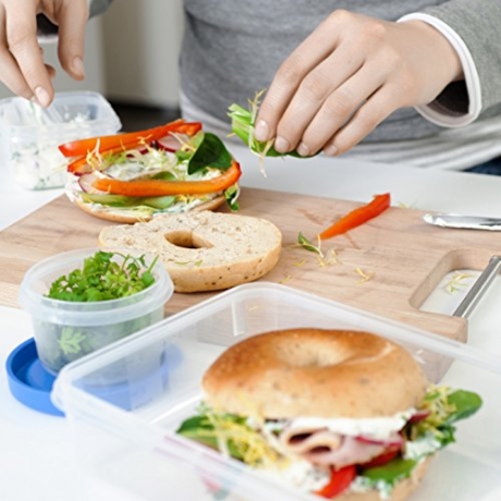 Контейнер пищевой, 0,8 л. голубой Clip&Close EMSA