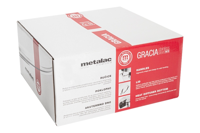 Кастрюля-сотейник Грация, 20 см. 2,7 л. Metalac