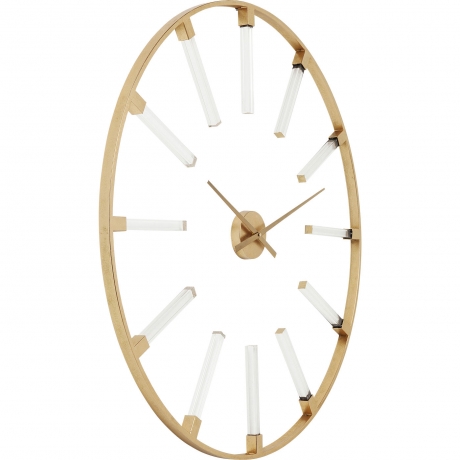Часы настенные Sticks, 92х92х5 см. Сталь, Акрил, Золотой