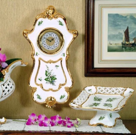 Часы настенные, 34х12х63 см. PRIMAVERA, керамика