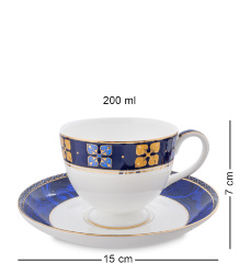 JK-200 Чайный набор на 6 перс. &quot;Золотой Палермо&quot; (Gold Palermo Pavone)