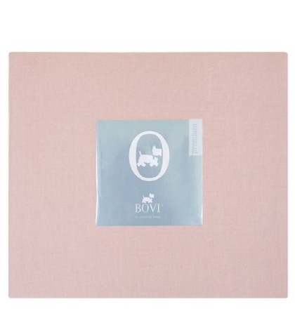 Простыня на резинке (LB) "linen", 160x200x30см. розовый, BOVI