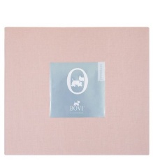 Простыня на резинке (LB) "linen", 160x200x30см. розовый, BOVI