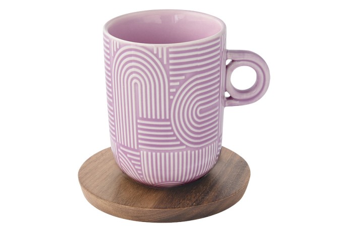 Набор из 2-х кружек Радуга, сиреневая и зелёная, 0,35 л. Easy Life