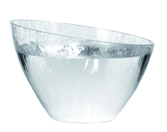 Блюдо Craquele серебряный, 13x13x12 см. Argenesi