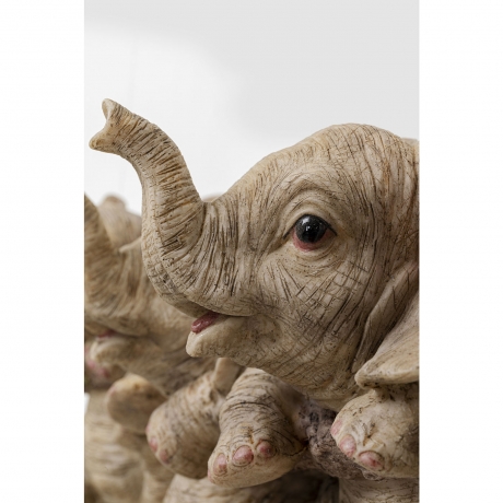 Вешалка настенная Elephants, коллекция "Слоны" 30*21*11, Полирезин, Серый