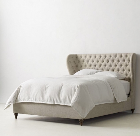 Кровать Angel Bella 18, коллекция "Ангел" 166*125*218, Полиэстер, Бук, Фанера, МДФ, Пенополиуретан, Синий