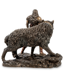 WS-921 Статуэтка &quot;Тюр - бог воинской храбрости и Враг богов - Фенрир&quot;