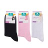 Носки женские (3 пары) Smooth ASW-0007 35-39 черн/бел/роз (Artsocks)