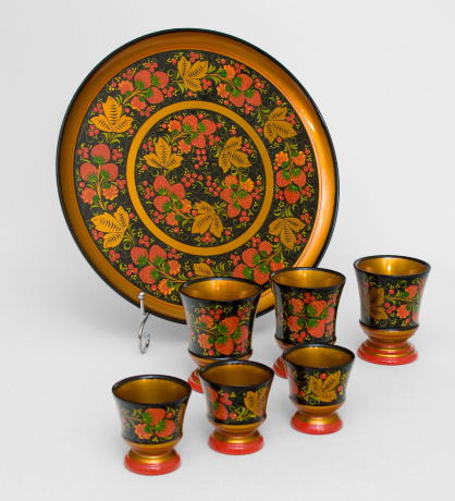 ХЛ-068/1 Набор для вина 7-ми пред. (Хохлома)