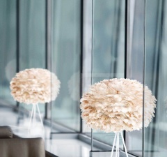 Плафон Eos light brown, перья, 45х30 см.