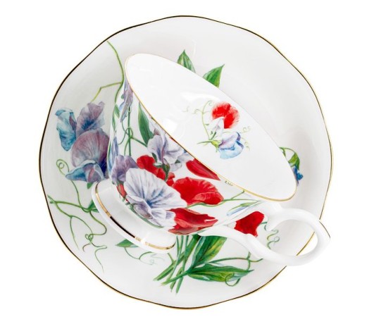 Набор чашек с блюдцами Душистый горошек, 0,18 л, 2 шт. Stechcol