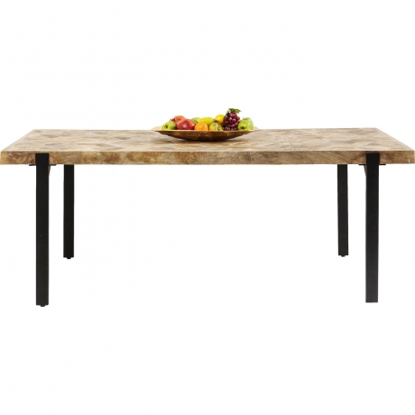 Стол Tortuga, коллекция "Черепаха", ручная работа 180*77*90, Манго, МДФ, Сталь, Коричневый