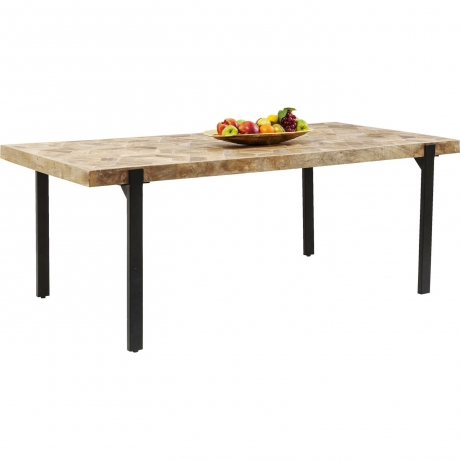 Стол Tortuga, коллекция "Черепаха", ручная работа 180*77*90, Манго, МДФ, Сталь, Коричневый