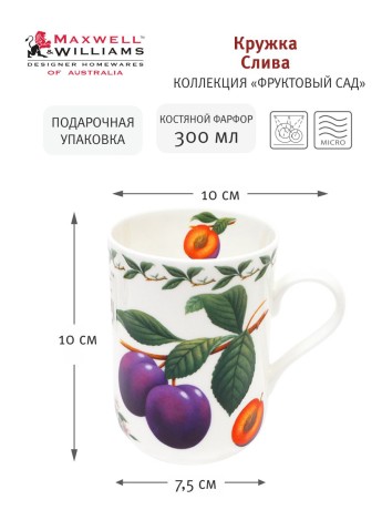 Кружка Слива в подарочной упаковке, 0.3л. Maxwell & Williams