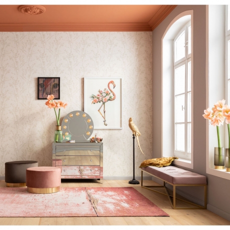 Картина в рамке Flamingo, коллекция "Фламинго", ручная работа 75*100*4, Бумага, Стекло, Полистирол, ДВП, Мультиколор