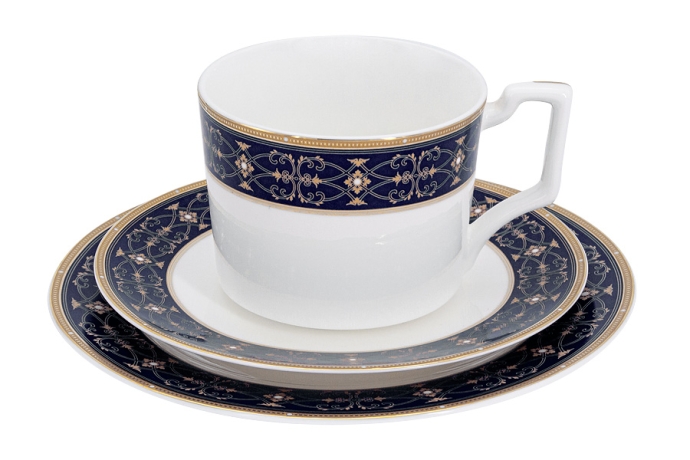 Чайный сервиз Офелия (кобальт), 12 персон, 40 предметов Emily