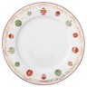 Тарелка обеденная, 26,5 см, фарфор P, белая, Новогодние шары, Christmas Eve, Easy Life