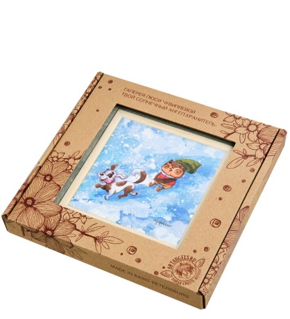 SZ-438 Панно керамическое "Дружок" 10х10