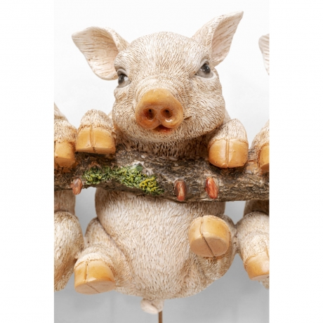 Вешалка настенная Pigs, коллекция "Поросята" 30*21*11, Полирезин, Бежевый