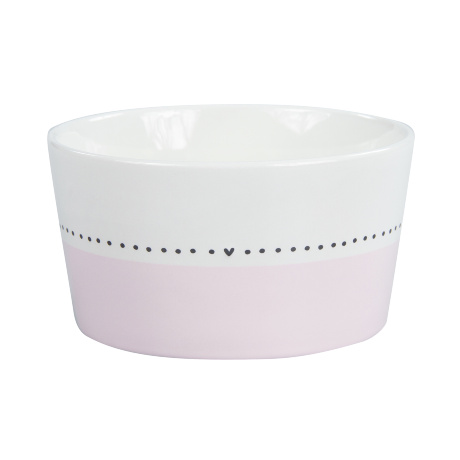 Салатник, 13,5 см. Rose White Dots Нeart Black Bastion Collections