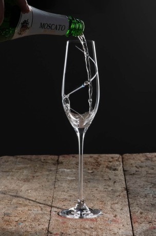 Набор бокалов для шампанского Силуэт, 0,21 л. 2 шт. Diamante