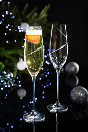 Набор бокалов для шампанского Силуэт, 0,21 л. 2 шт. Diamante