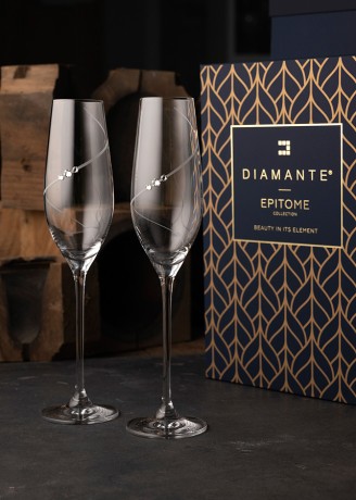 Набор бокалов для шампанского Силуэт, 0,21 л. 2 шт. Diamante