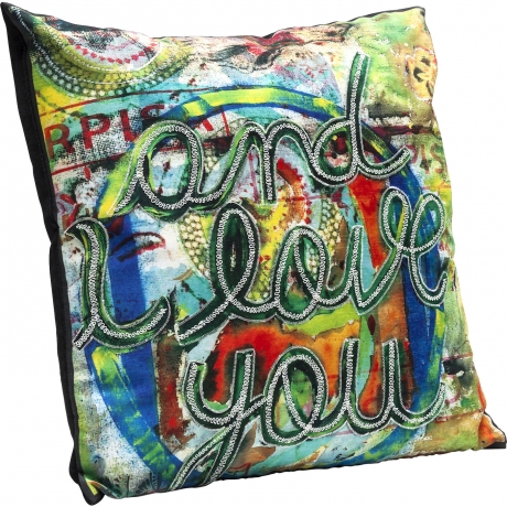 Подушка And I Love You, коллекция "Я Люблю Тебя" 45*10*45, Полиэстер, Хлопок, Вискоза, Мультиколор