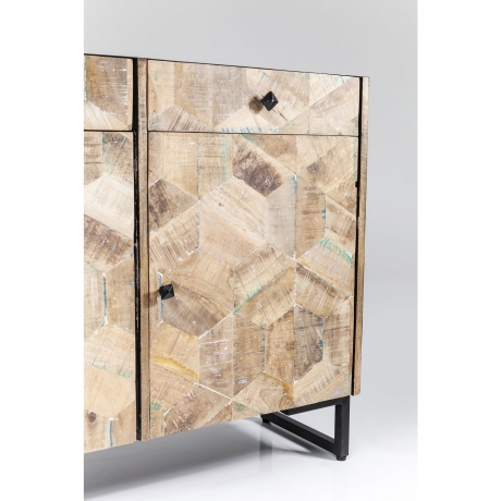 Буфет Tortuga, коллекция "Черепаха", ручная работа 160*86*39, Манго, Сталь, Коричневый